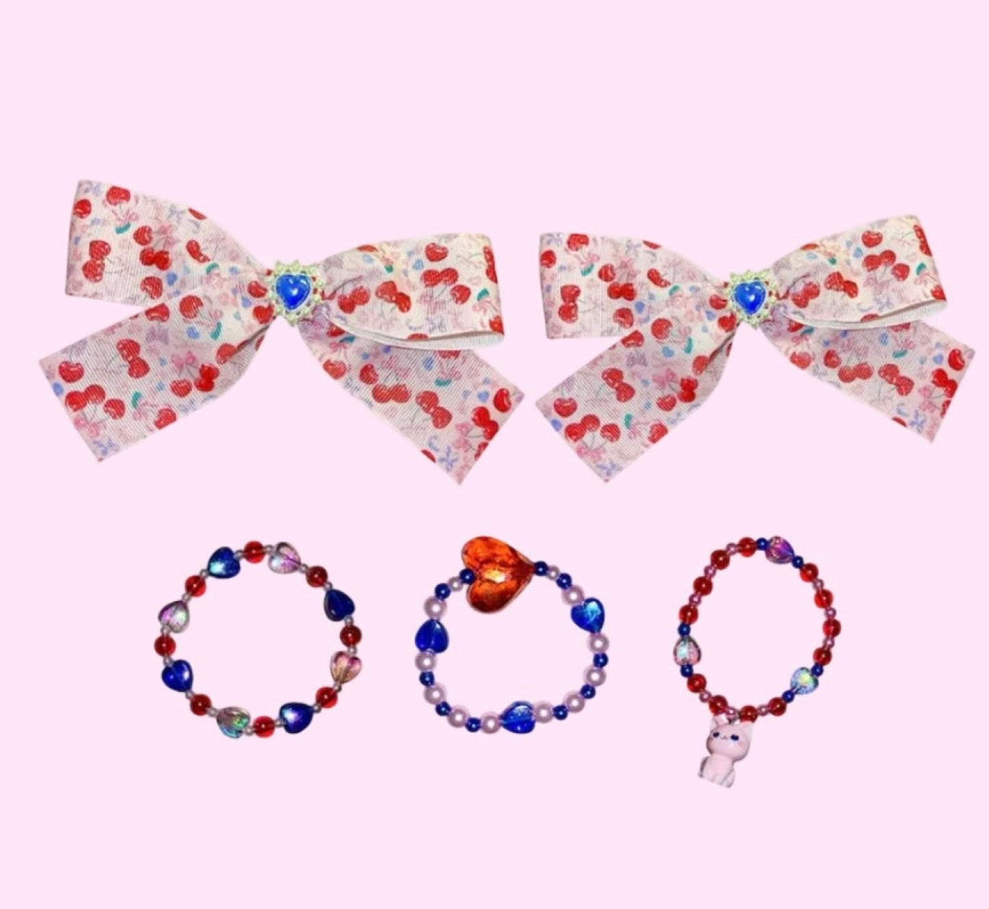 L&V X PA Bow & Bracelet set